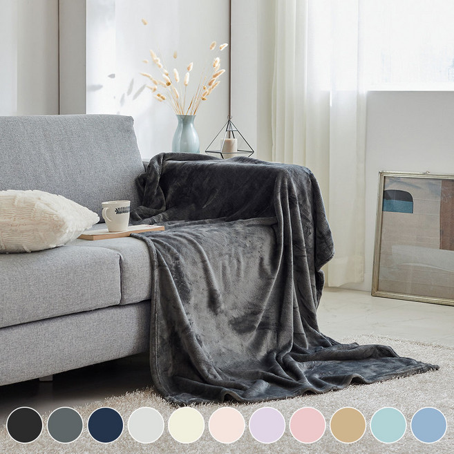 데시뉴 에센스 솔리드 양면 극세사 담요 블랭킷