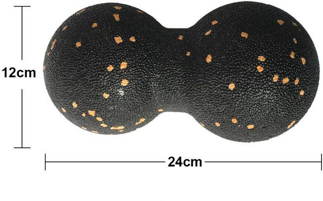 마사지볼 EPP 땅콩볼 근육 스트레칭 요가 홈트레이닝 용품 운동기구 뭉친 전신, 2 12x24cm 블랙