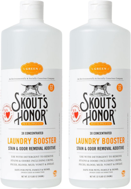 Skout's Honor 대용량 스카우트아너 고양이 강아지 세탁 세제 946ml 2개 오줌 찌든내 누린내 제거 펫 전용 세제