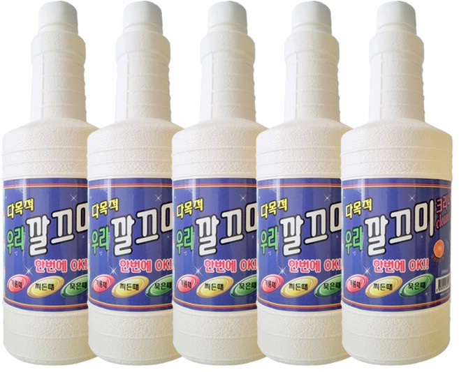 (5개입)우리 깔끄미 크리너 초강력 다목적 세정제 리필형, 1L, 5개