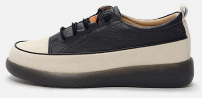 스트링 컴포트 클래식 소가죽 스니커즈 3.5cm