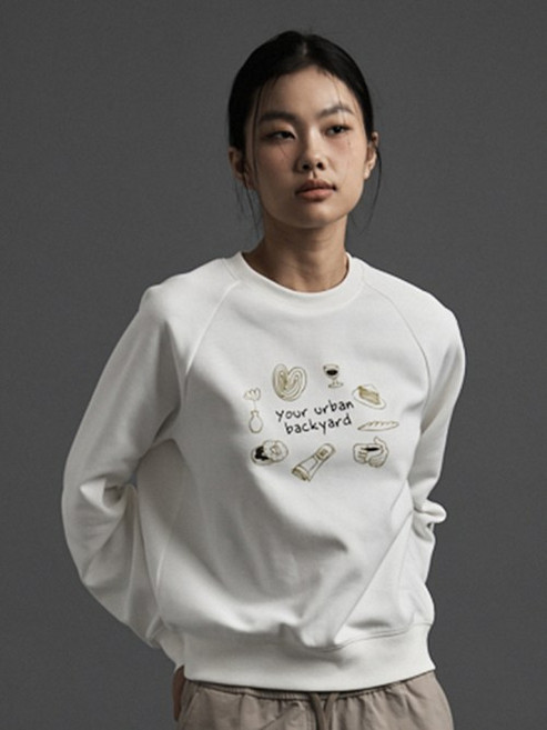 매장정품 POLHAM 폴햄 여성 더블니트 그래픽 맨투맨_PHG2TR2320 PHG2TR2320 1360885