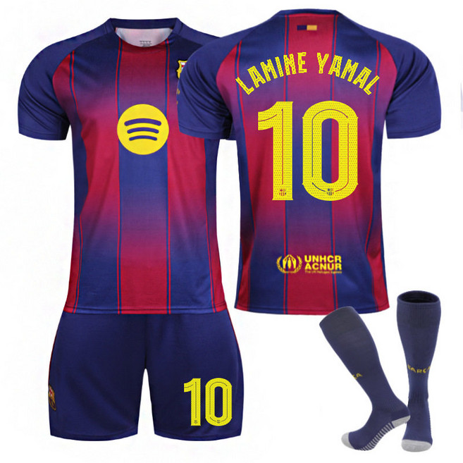 2526아동 주니어 키즈 바르셀로나 라민야말 반팔티 축구유니폼 커스텀 레플리카 호환상품