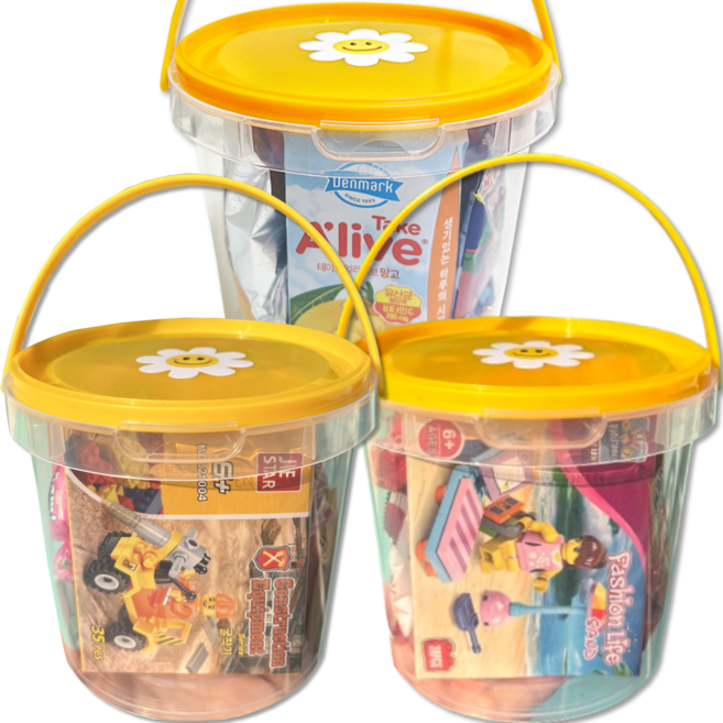 어린이집 유치원 생일답례품 간식구디백 단체선물 옐로바스켓, 1개, 옐로우/주스구디백