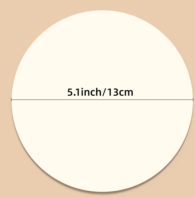 100pcs 햄버거 패티 종이 프레스 베이킹 케이크 별도의 오일 대 한 라운드 왁스 시트, 02 White 13cm, 1개