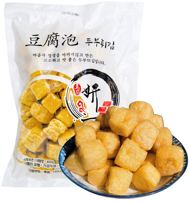천미방 중국식품 냉동 두부튀김 두부포, 400g, 1개