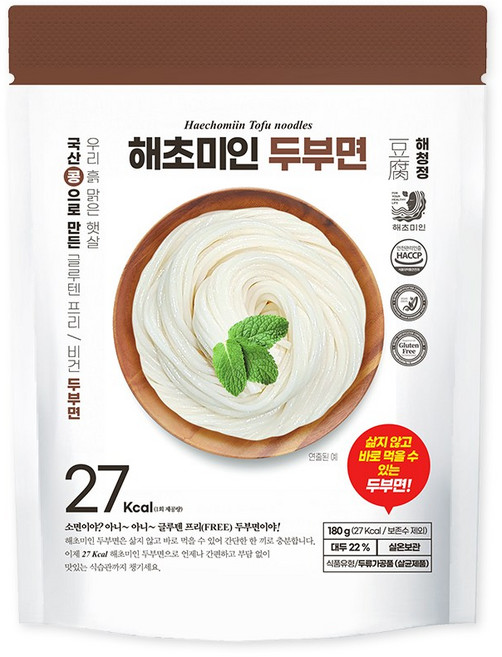 해초미인 두부면 27kcal, 12개, 180g