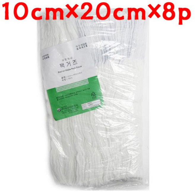 대한팩거즈 100매 (10cmX20cmX8p) 비멸균거즈 수술용, 1개, 빠른출고요청