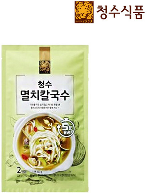 청수식품 청수 멸치 칼국수, 1개, 220g