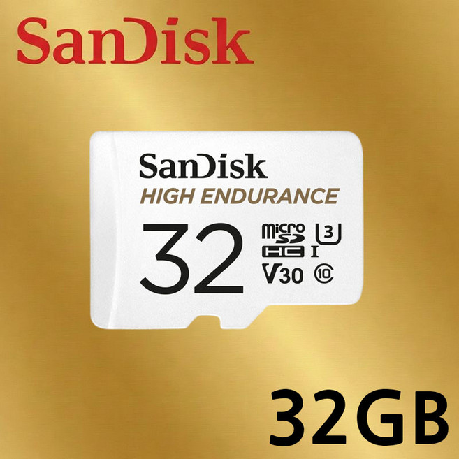 샌디스크 microSD Class10 HIGH ENDURANCE UHS-I U3 V30 블랙박스 메모리카드, 1개, 32GB