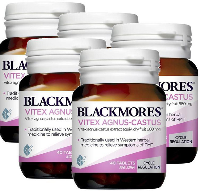 블랙모어스 바이텍스 아그누스 카스투스 체이스트베리 BLACKMORES VITEX AGUNS-CASTUS, 40정, 5개