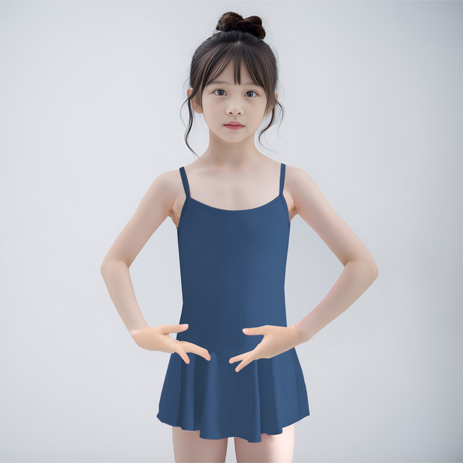 6위 - [에스투에이] 국산 탁텔 끈 치마 레오타드 유아 키즈 여아 어린이 주니어 발레복 일체형 유아발레복