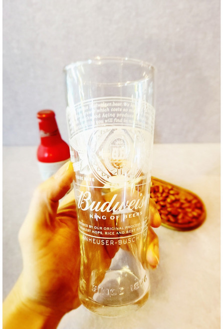 버드와이저 맥주잔 500ml 미국 버드와이져 예쁜수입맥주컵 홈바 하이볼 집들이선물, 1개