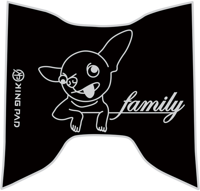 KING PAD VINOORA 125 機車腳踏墊 小小兵 止滑腳踏墊 立體造型腳踏墊, 吉娃娃K58(淡灰)XS