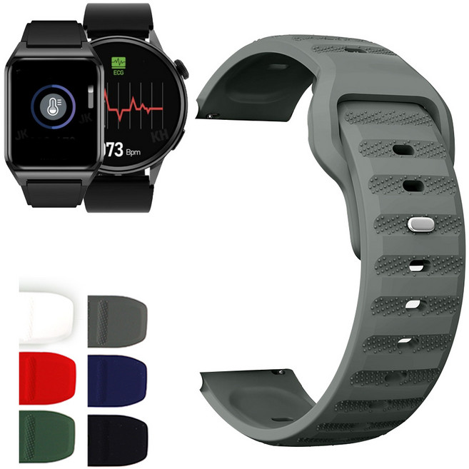 에코너 렉쏘N3 스마트워치 N1 러닝 스트랩 우레탄 호환밴드, 03 CMZ03KGR20 그레이