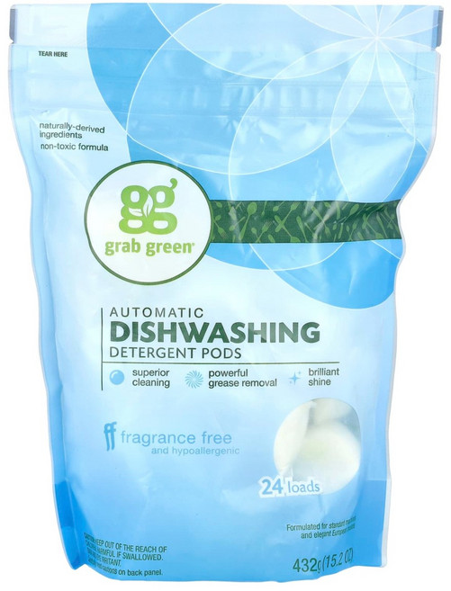 그랩그린 자동식기세척기 세제캡슐 무향 24회분 432g GGR-00266