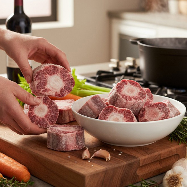 마장동 한우 알꼬리 찜용 1kg 소고기 곰탕 별미, 1개