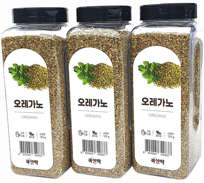 새마원 쿡앤딱 오레가노 홀 120g 천연향신료, 3개