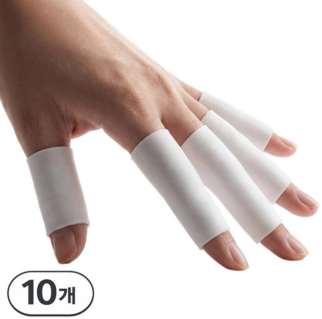 카로히포 손가락 관절 방수 커버 골무, 화이트, 10개