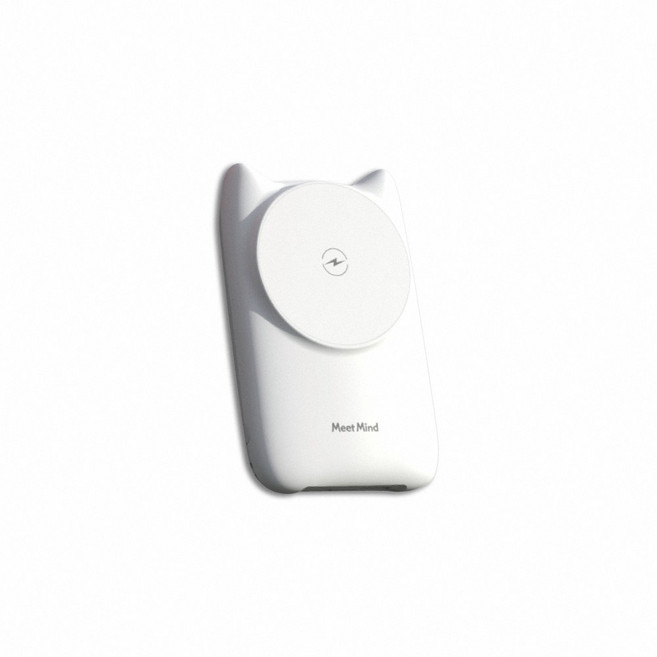 Meet Mind 閃電貓 Magsafe 10000mAh 磁吸無線行動電源, 白, 閃電貓 Magsafe 22W PD/QC