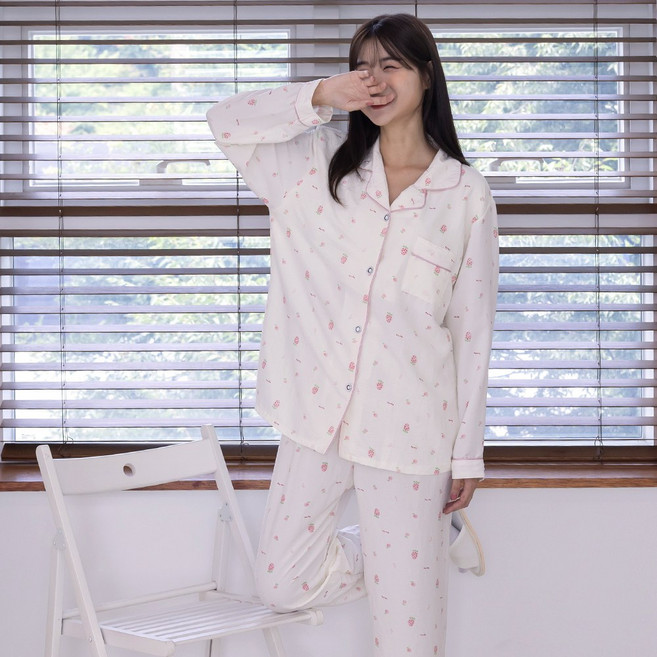 여성 봄 가을 긴팔 잠옷 긴팔세트