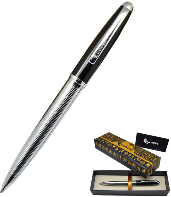 룩소르 412 고급 금속 볼펜 이니셜 각인 커플 기념일 선물 포장 고급펜, 각인신청, 1세트