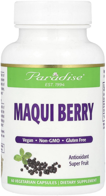 Paradise Herbs 마키 베리 400mg 베지 캡슐 60정, 1개