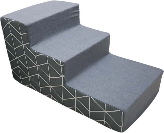 8DECO 강아지계단 애견계단(스펀지포함)_노르딕 그레이 2단3단4단 cng, 노르딕 그레이-3단