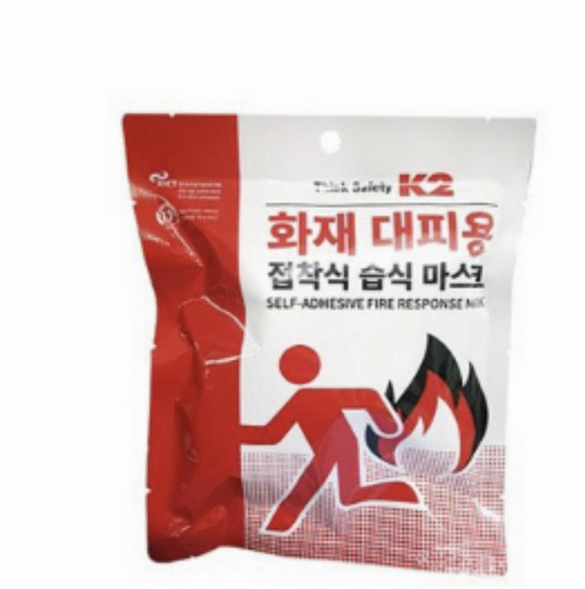 LS 화재 대피용 습식 방연 마스크, 화이트, 4개, 1개입