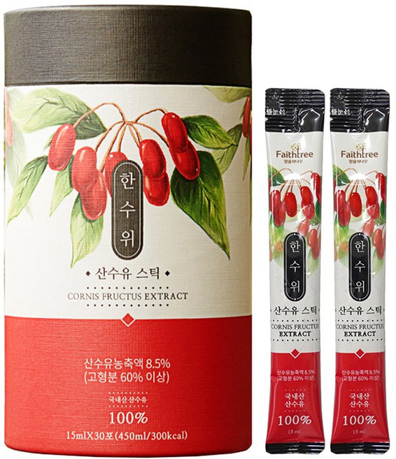 양지홍삼 한수위 산수유 스틱, 30개, 15ml