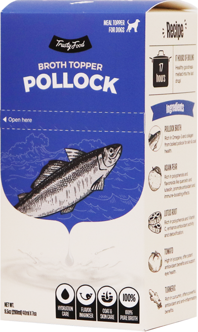 트러스티푸드 브로스토퍼 강아지 음료 7p, 폴락(황태), 280ml, 1개