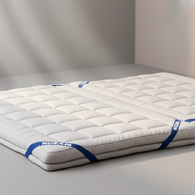 누잠 스프링 더블업 매트리스 2개 QXQ | 특허 받은 스프링 화이버 | 듀얼 구조로 바닥에서도 푹신 | 스트랩증정, 단일컬러_그레이