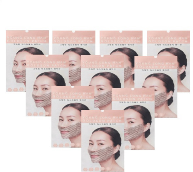 영롱한 골드손 패치 그래핀 워터리스 수면팩 리프팅 탄력 V라인 마스크팩, 10개, 1개입
