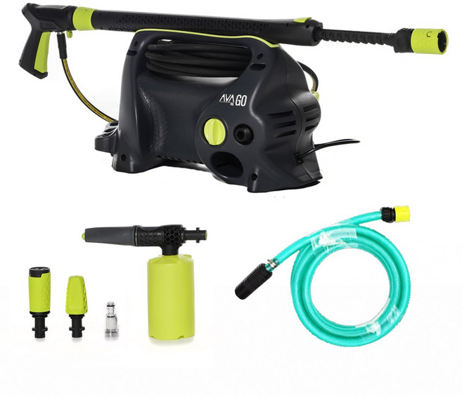 AVA 아바 가정용 고압세척기 GO P55 휴대용 140bar 세제통 포함