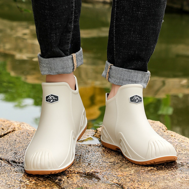 남성 방수 미끄럼방지 숏부츠 워크 부츠 야외 방수화