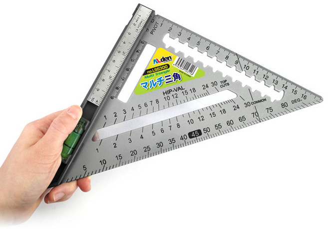 알덴/멀티삼각자 7인치(4 in 1) LSS300 연귀자 스퀘어 측정공구, 1개