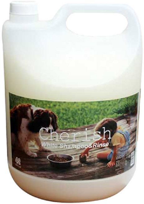 체리쉬 화이트 흰개용 샴푸 린스 겸용, 1개, 4L