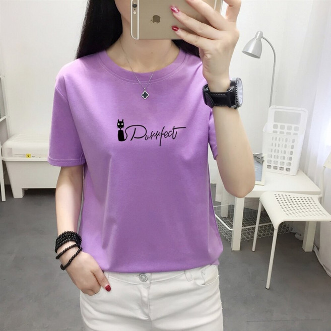 冰涼薄感顯瘦短袖T恤，修身圓領設計，透氣舒適百搭上衣