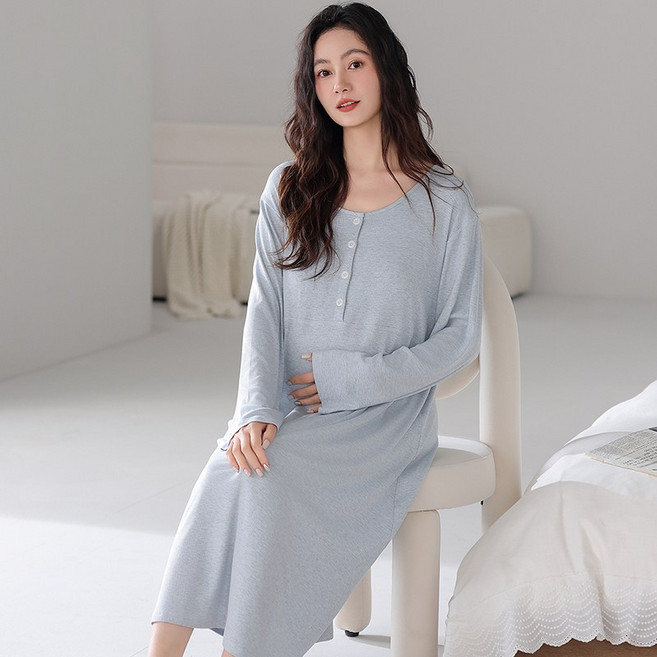 Ambition 임산부 수유 원피스 잠옷 홈웨어