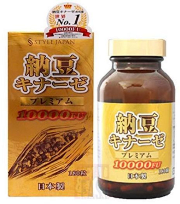 STYLE JAPAN 스타일 재팬 낫토 키나제 프리미엄 10000FU 180정 식물효소, 1개
