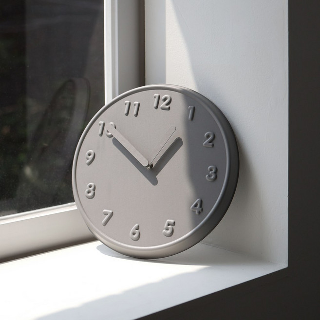 페니체 넘버링 무소음 벽걸이 무브먼트 심플 모던 벽시계, 화이트