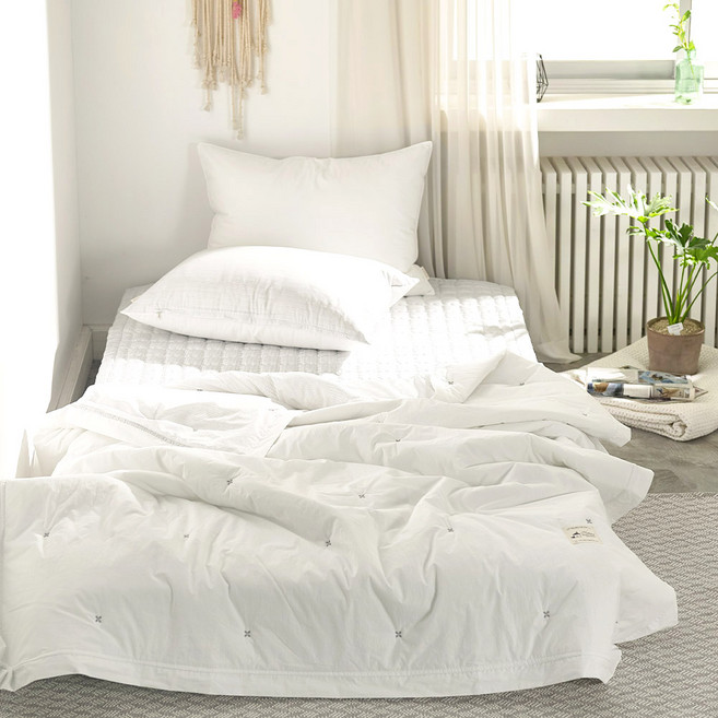 국내생산 퓨어썸머 60수 고밀도 순면 냉감 여름 누빔이불 침구세트 (SS/KK)