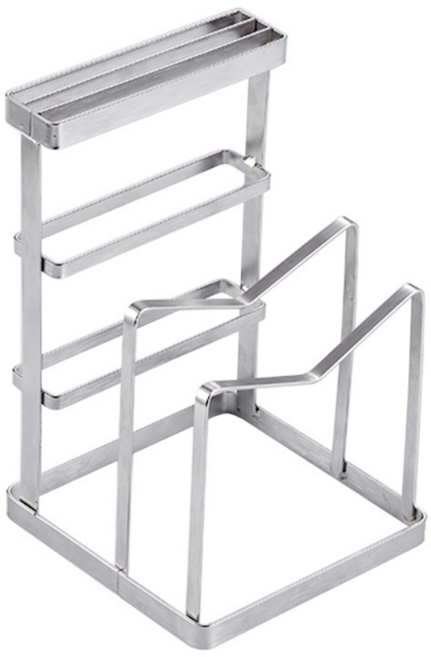 IANSOSO 스텐 칼 도마 거치대, 1개, 실버