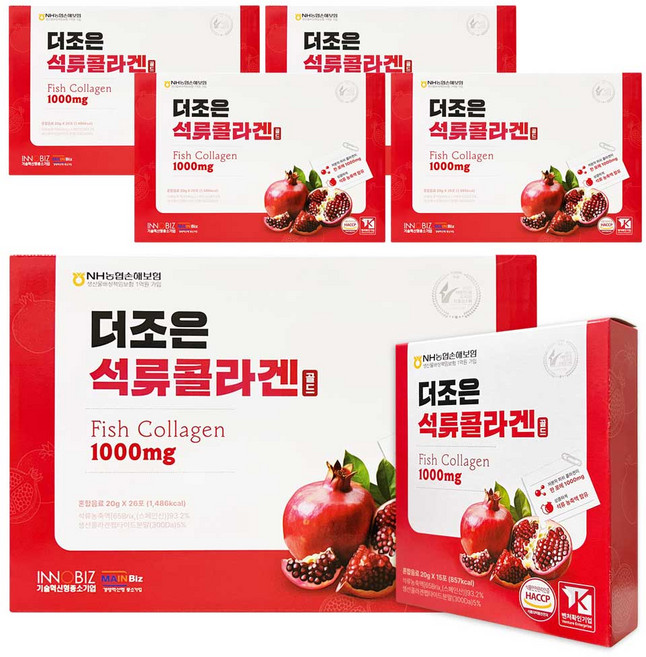 더조은 석류 콜라겐 젤리 스틱형, 520g, 5개