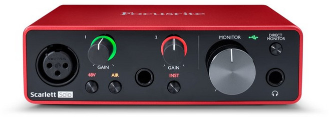 Focusrite 포커스라이트 Scarlett 2i2 3세대 오디오 인터페이스, 1개