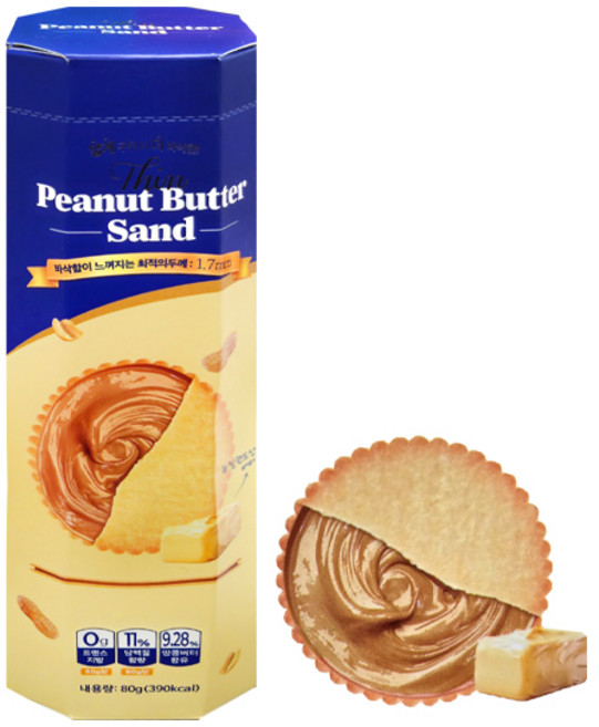 씬 피넛버터샌드, 1개, 80g