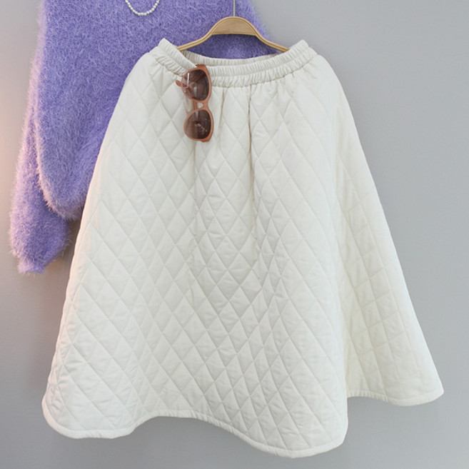 달콩 겨울스커트 롱치마 퀼팅A라인패딩롱스커트