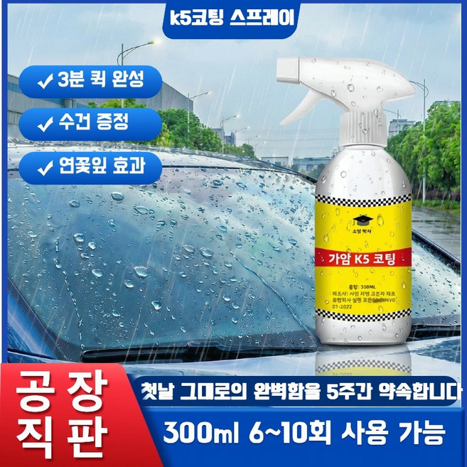 [독일나노기술 ] 자동차 나노 코팅제 실리콘스프레이 광택 발수코팅 플라스틱복원 유리막코팅 세차용품, 2개, 300ml