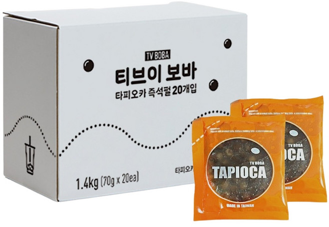 티브이 보바 즉석펄 TV BOBA 70g(20개입), 1.4kg, 1개