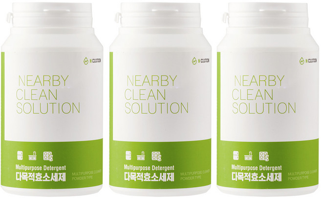 앤클루션 다목적 효소 EM 세탁세제 행주삶기 표백 찌든때 다용도 얼룩제거 편백 피톤치드, 3개, 500g